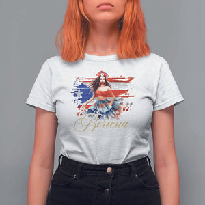 Puerto Rico T Shirt For Women Boricua Hispanic Heritage Month Bomba Dancer TS11 White Print Your Wear