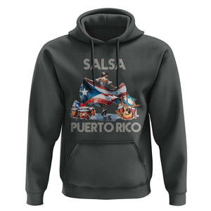 Puerto Rico Hoodie Salsa Dance Puerto Rican Flag Hispanic Heritage Month TS11 Dark Heather Print Your Wear