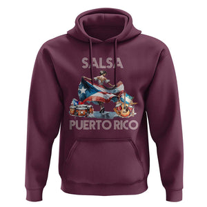 Puerto Rico Hoodie Salsa Dance Puerto Rican Flag Hispanic Heritage Month TS11 Maroon Print Your Wear