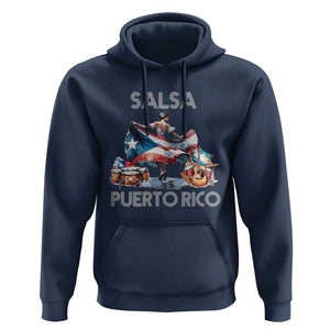Puerto Rico Hoodie Salsa Dance Puerto Rican Flag Hispanic Heritage Month TS11 Navy Print Your Wear