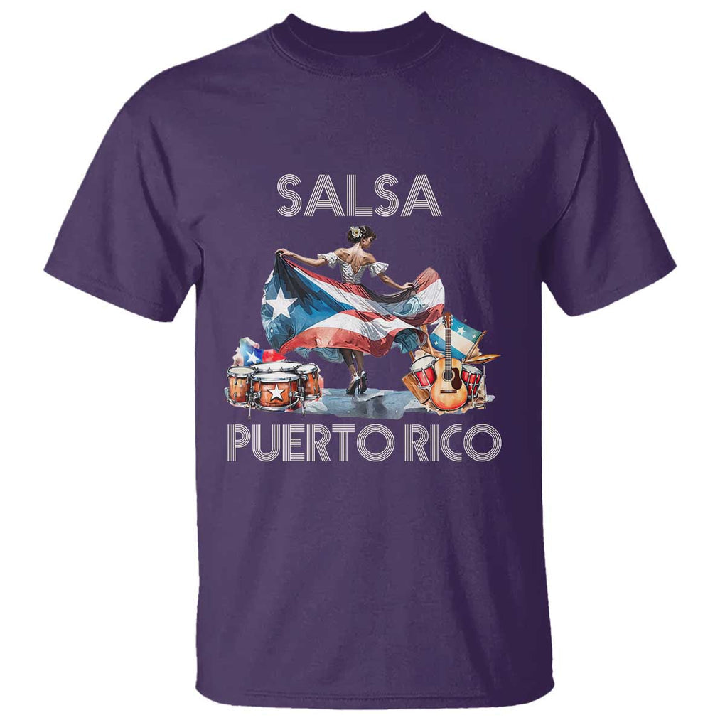 Puerto Rico T Shirt Salsa Dance Puerto Rican Flag Hispanic Heritage Month TS11 Purple Print Your Wear