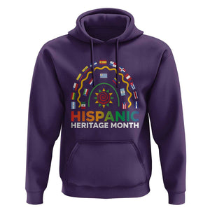 Hispanic Heritage Month Hoodie Hispanic Countries Rainbow Flag Sunflower TS11 Purple Print Your Wear