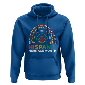 Hispanic Heritage Month Hoodie Hispanic Countries Rainbow Flag Sunflower TS11 Royal Blue Print Your Wear