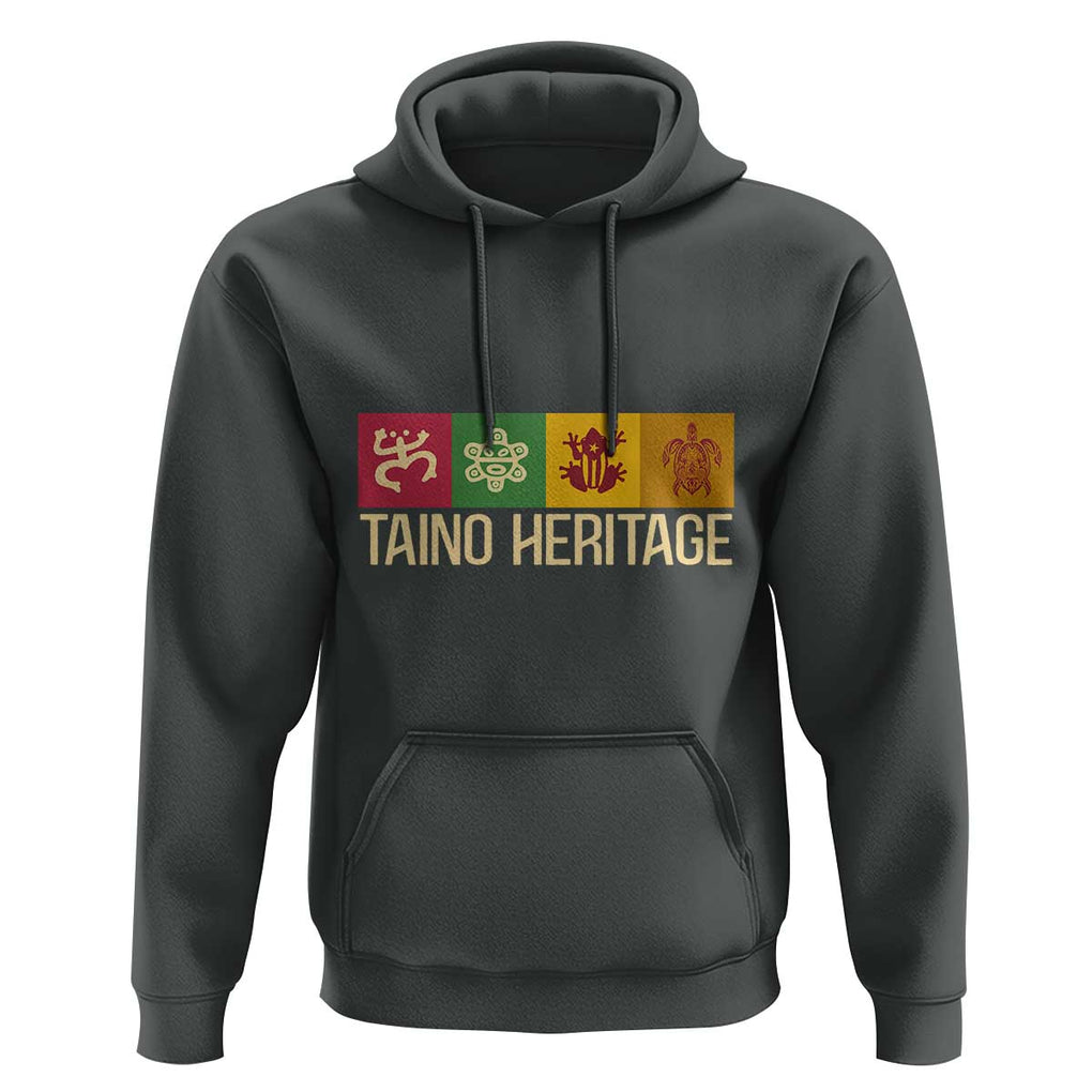 Taino Heritage Hoodie Puerto Rico Indigenous Carribbean Culture TS11 Dark Heather Print Your Wear