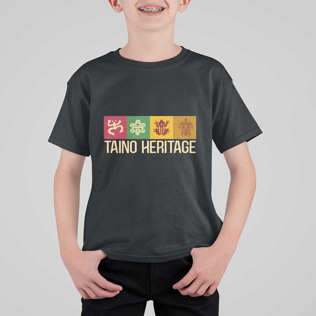 Taino Heritage T Shirt For Kid Puerto Rico Indigenous Carribbean Culture TS11 Black Print Your Wear