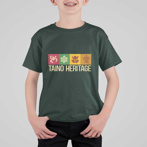 Taino Heritage T Shirt For Kid Puerto Rico Indigenous Carribbean Culture TS11 Dark Forest Green Print Your Wear