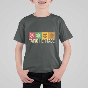 Taino Heritage T Shirt For Kid Puerto Rico Indigenous Carribbean Culture TS11 Dark Heather Print Your Wear