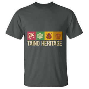 Taino Heritage T Shirt Puerto Rico Indigenous Carribbean Culture TS11 Dark Heather Print Your Wear