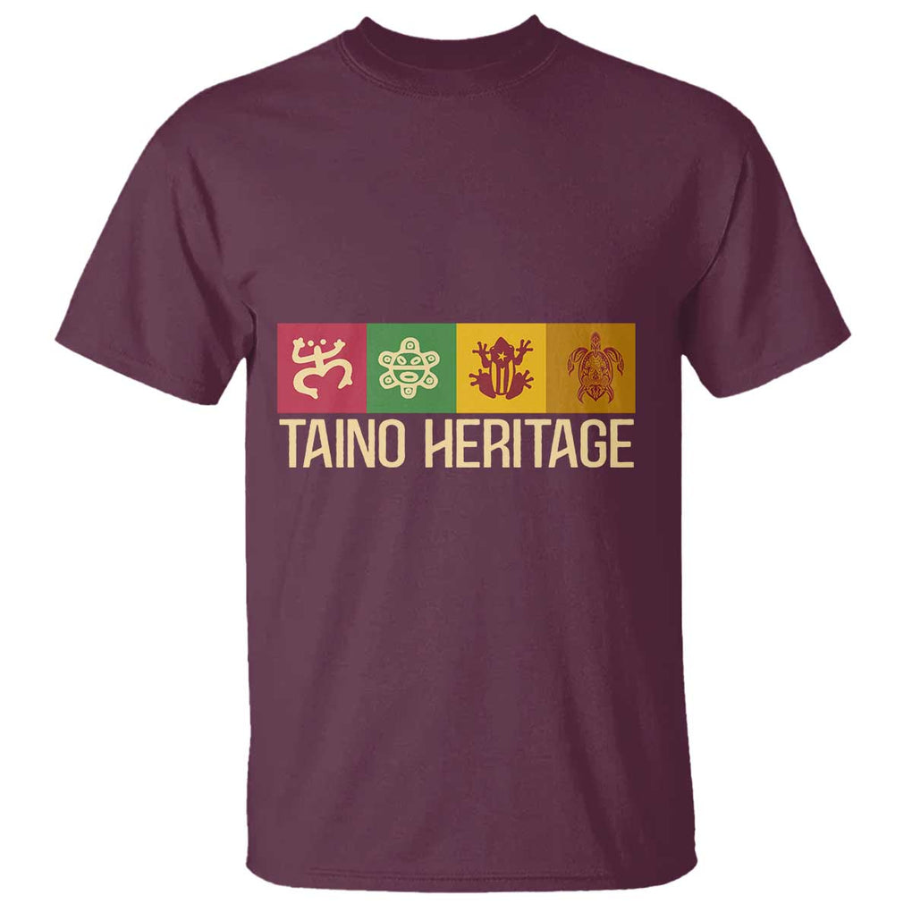 Taino Heritage T Shirt Puerto Rico Indigenous Carribbean Culture TS11 Maroon Print Your Wear