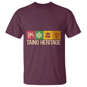 Taino Heritage T Shirt Puerto Rico Indigenous Carribbean Culture TS11 Maroon Print Your Wear
