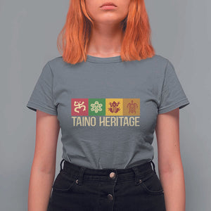 Taino Heritage T Shirt For Women Puerto Rico Indigenous Carribbean Culture TS11 Charcoal Print Your Wear