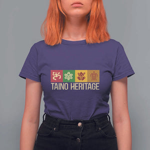 Taino Heritage T Shirt For Women Puerto Rico Indigenous Carribbean Culture TS11 Purple Print Your Wear
