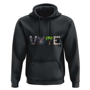 Funny Vote For Kamala Hoodie Voter Rights Shoes Cat Coconut Tree Pearls TS11 Black Print Your Wear