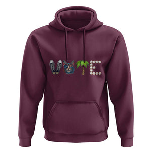 Funny Vote For Kamala Hoodie Voter Rights Shoes Cat Coconut Tree Pearls TS11 Maroon Print Your Wear
