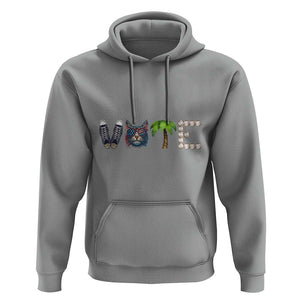 Funny Vote For Kamala Hoodie Voter Rights Shoes Cat Coconut Tree Pearls TS11 Sport Gray Print Your Wear
