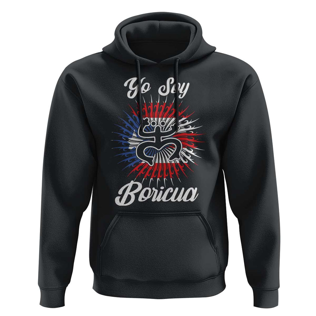 Yo Soy Boricua Hoodie Puerto Rico Flag Hispanic Heritage Month Taino TS11 Black Print Your Wear