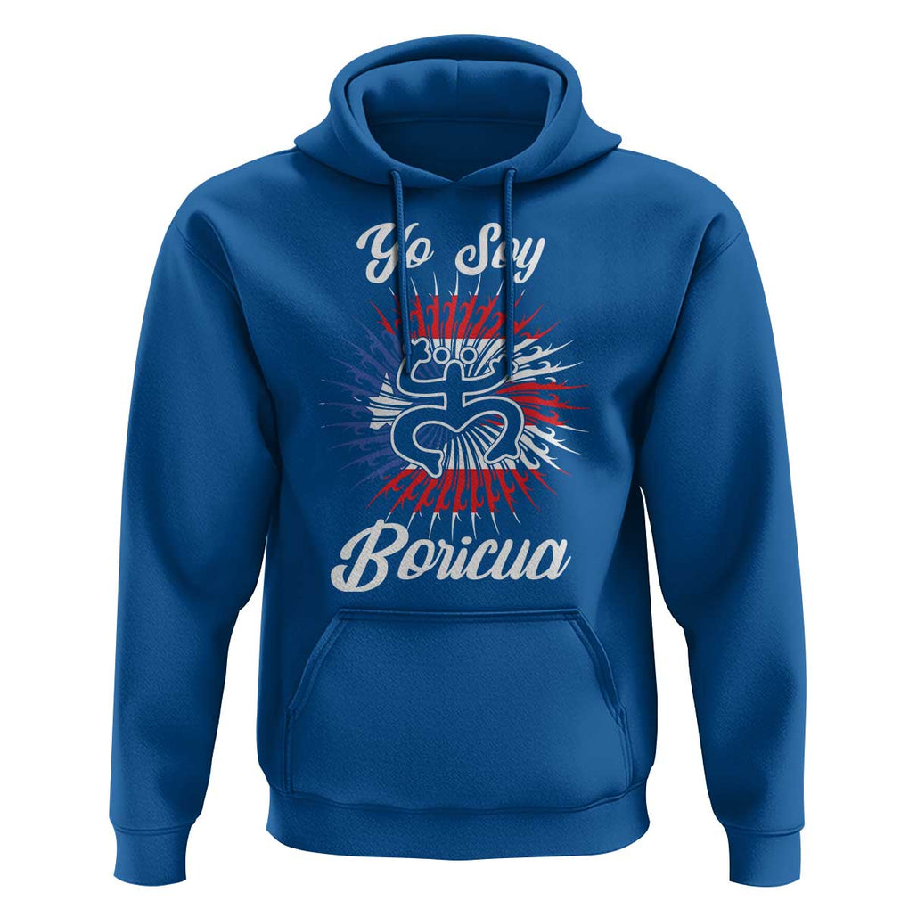 Yo Soy Boricua Hoodie Puerto Rico Flag Hispanic Heritage Month Taino TS11 Royal Blue Print Your Wear