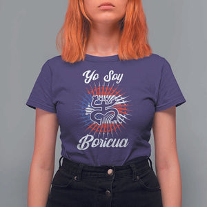 Yo Soy Boricua T Shirt For Women Puerto Rico Flag Hispanic Heritage Month Taino TS11 Purple Print Your Wear