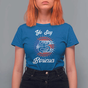 Yo Soy Boricua T Shirt For Women Puerto Rico Flag Hispanic Heritage Month Taino TS11 Royal Blue Print Your Wear