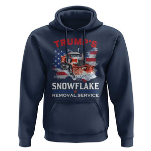 Funny Trump 2024 Hoodie Trump's Snowflake Removal Service US Flag TS11 Navy Print Your Wear
