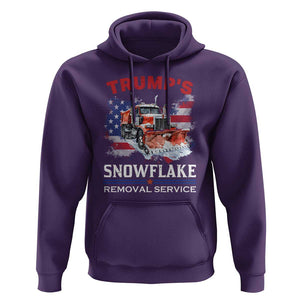 Funny Trump 2024 Hoodie Trump's Snowflake Removal Service US Flag TS11 Purple Print Your Wear