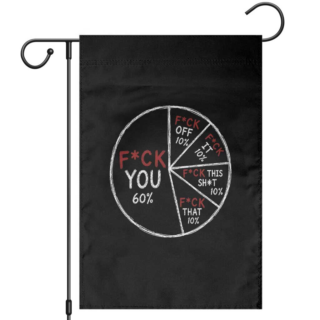 Funny Fck You Pie Chart Garden Flag Math Sarcastic Humor TS11 Black Print Your Wear