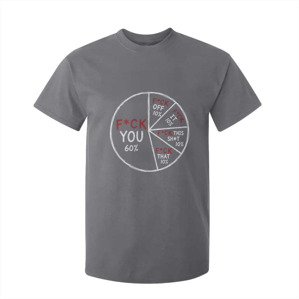 Funny Fck You Pie Chart T Shirt For Kid Math Sarcastic Humor TS11 Charcoal Print Your Wear