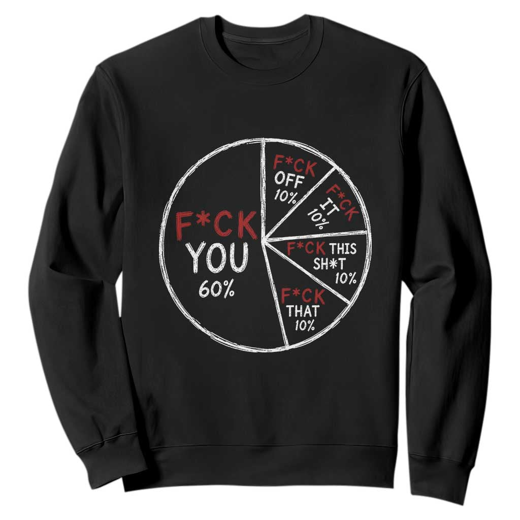 Funny Fck You Pie Chart Sweatshirt Math Sarcastic Humor TS11 Black Print Your Wear