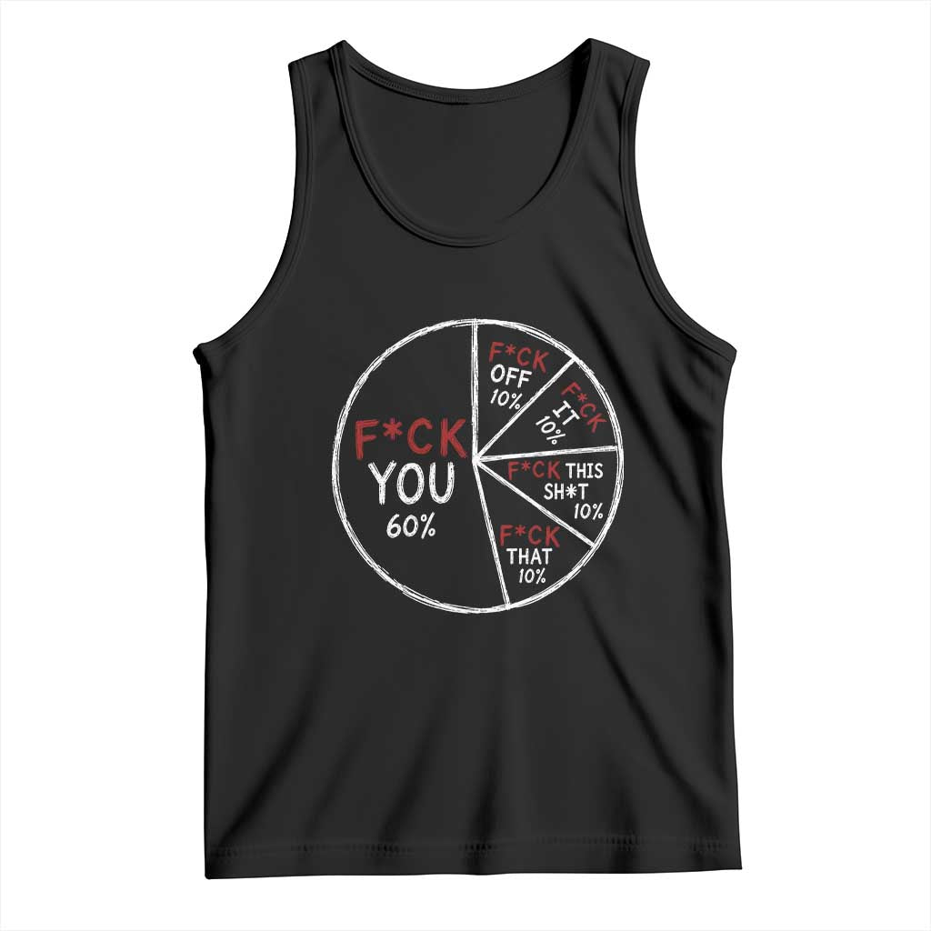 Funny Fck You Pie Chart Tank Top Math Sarcastic Humor TS11 Black Print Your Wear