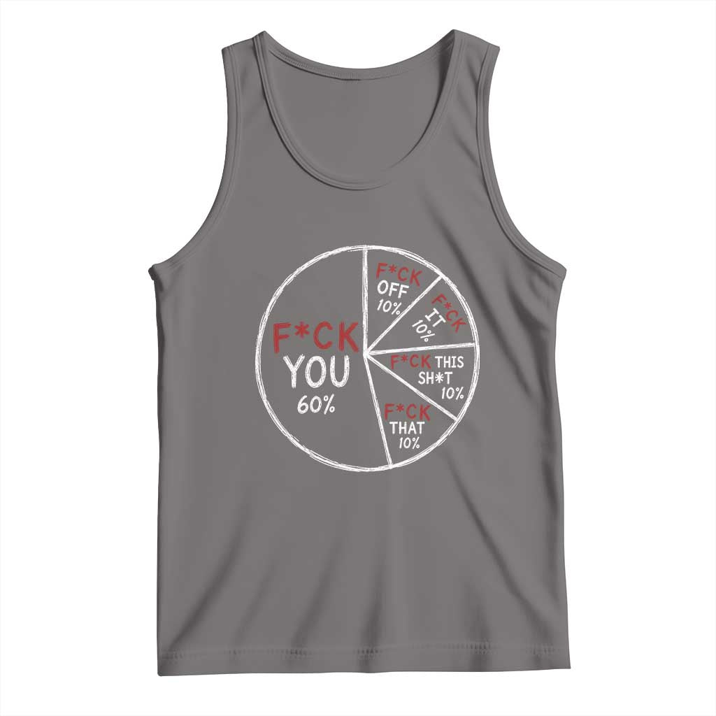 Funny Fck You Pie Chart Tank Top Math Sarcastic Humor TS11 Deep Heather Print Your Wear