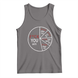 Funny Fck You Pie Chart Tank Top Math Sarcastic Humor TS11 Deep Heather Print Your Wear