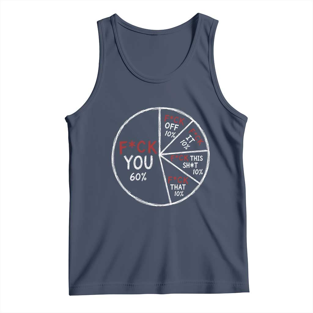 Funny Fck You Pie Chart Tank Top Math Sarcastic Humor TS11 Navy Print Your Wear