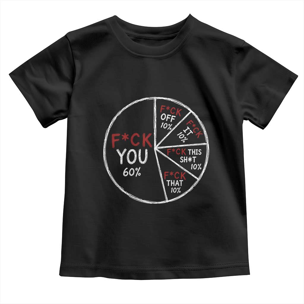 Funny Fck You Pie Chart Toddler T Shirt Math Sarcastic Humor TS11 Black Print Your Wear