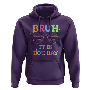 Happy Dot Day Hoodie Bruh It Is Dot Day Colorful Dot Sunglasses TS11 Purple Print Your Wear