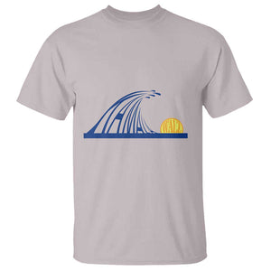 Harris Walz Supporter T Shirt Blue Wave Kamala Sunshine Water Drop Sun TS11 Ice Gray Print Your Wear