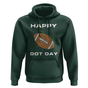 Happy Dot Day Hoodie American Football Colorful Polka Dot TS11 Dark Forest Green Print Your Wear