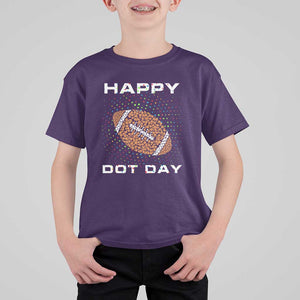 Happy Dot Day T Shirt For Kid American Football Colorful Polka Dot TS11 Purple Print Your Wear