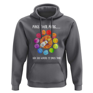 International Dot Day Hoodie Make Your Mark See Where It Takes Colorful Dot Rocket TS11 Charcoal Print Your Wear