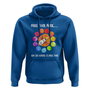 International Dot Day Hoodie Make Your Mark See Where It Takes Colorful Dot Rocket TS11 Royal Blue Print Your Wear