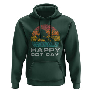 Happy Dot Day Hoodie Unicorn Retro Polka Dot Mythical Creatures TS11 Dark Forest Green Print Your Wear