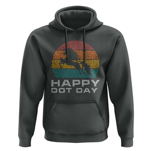Happy Dot Day Hoodie Unicorn Retro Polka Dot Mythical Creatures TS11 Dark Heather Print Your Wear
