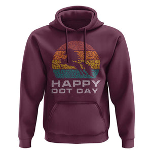 Happy Dot Day Hoodie Unicorn Retro Polka Dot Mythical Creatures TS11 Maroon Print Your Wear