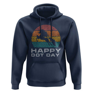 Happy Dot Day Hoodie Unicorn Retro Polka Dot Mythical Creatures TS11 Navy Print Your Wear