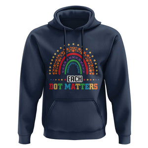 Funny Dot Day Hoodie Each Dot Matters Rainbow Of Polka Dot TS11 Navy Print Your Wear