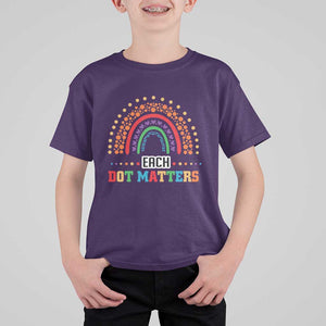 Funny Dot Day T Shirt For Kid Each Dot Matters Rainbow Of Polka Dot TS11 Purple Print Your Wear