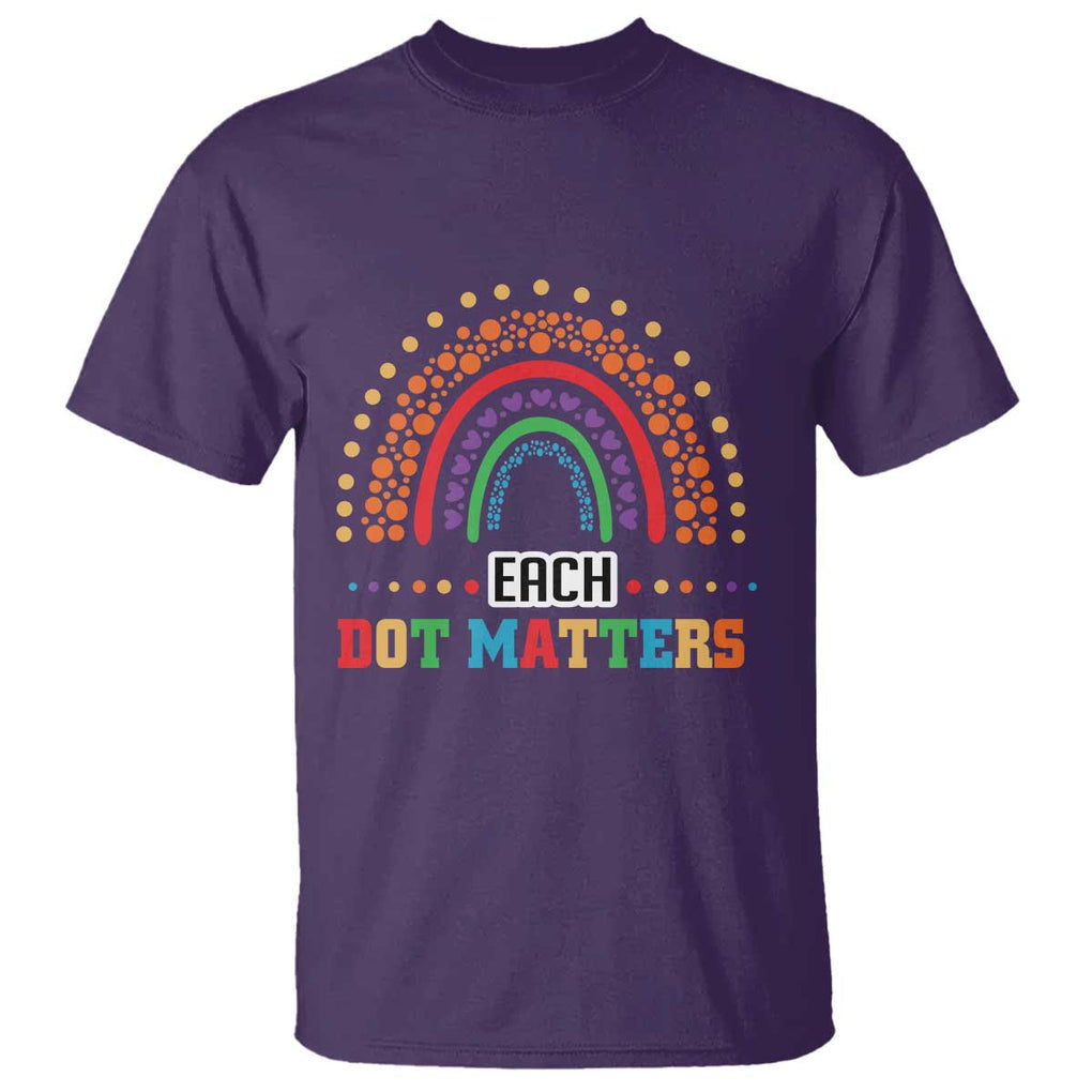 Funny Dot Day T Shirt Each Dot Matters Rainbow Of Polka Dot TS11 Purple Print Your Wear