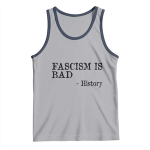 Fascism Is Bad Tank Top Funny History Lesson TS11 Athletic Heather Navy Print Your Wear