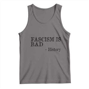 Fascism Is Bad Tank Top Funny History Lesson TS11 Deep Heather Print Your Wear