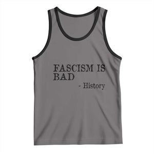Fascism Is Bad Tank Top Funny History Lesson TS11 Deep Heather Black Print Your Wear