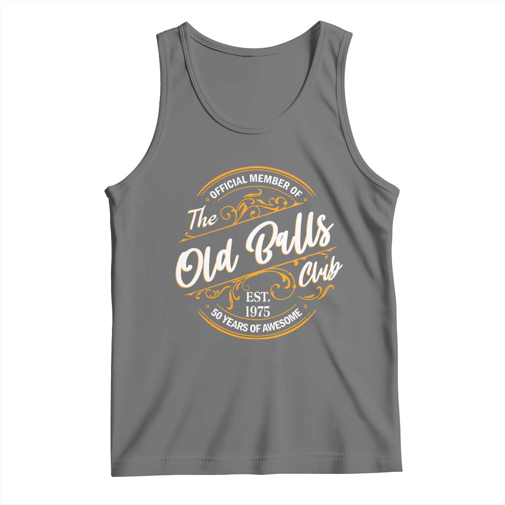 Funny 50th Birthday Tank Top Official Member Of The Old Ball Clubs Gen X TS11 Black Heather Print Your Wear
